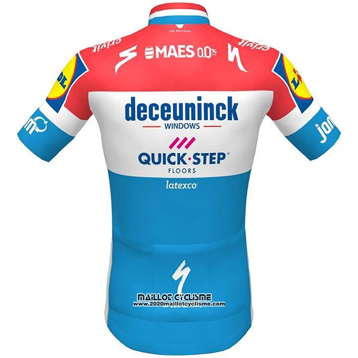 2020 Maillot Ciclismo Deceuninck Quick Step Champion Pays Bas Manches Courtes et Cuissard